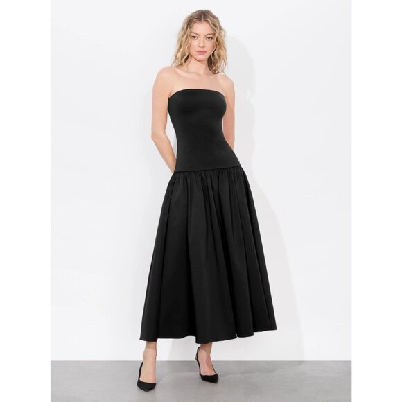 Alice + Olivia Dresses & Skirts - Alice + Olivia Oriana Black Drop Waist Midi Dress 0 NWT $395